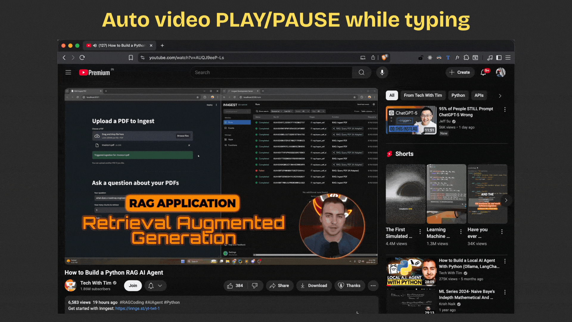 VB Notes demonstration - taking notes while watching YouTube videos